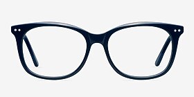 Brittany Bleu marine  Acétate Montures de lunettes de vue d'EyeBuyDirect, Vue de Face