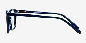 Brittany Bleu marine  Acétate Montures de lunettes de vue d'EyeBuyDirect, Vue de Côté