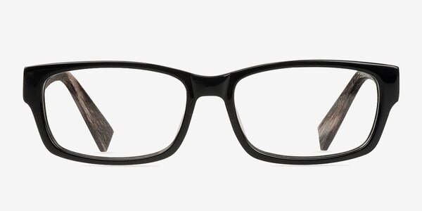Chestnut Noir Wood-texture Montures de lunettes de vue