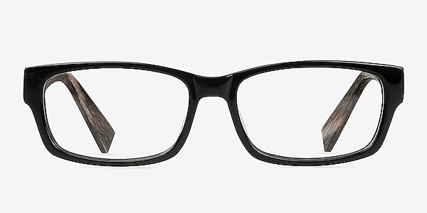 Chestnut Black Wood-texture Eyeglass Frames