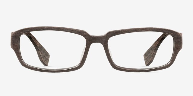Sequoia Coffee Wood-textureEyeglass Frames from EyeBuyDirect, Front View
