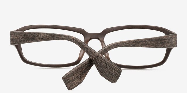 Sequoia Coffee Wood-textureEyeglass Frames from EyeBuyDirect, Closed View