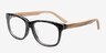 White Pine Black & Gray AcetateEyeglass Frames from EyeBuyDirect, Angle View
