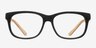 White Pine Black AcetateEyeglass Frames from EyeBuyDirect, Front View