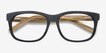 White Pine Black AcetateEyeglass Frames from EyeBuyDirect, Closed View