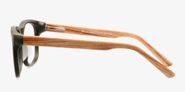 White Pine Olive AcetateEyeglass Frames from EyeBuyDirect, Side View