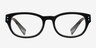 Mulberry Black Wood-textureEyeglass Frames from EyeBuyDirect, Front View