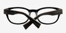 Mulberry Black Wood-textureEyeglass Frames from EyeBuyDirect, Closed View