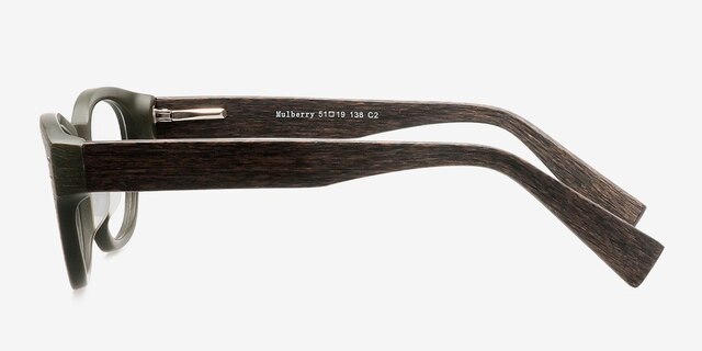 Mulberry Olive Wood-textureEyeglass Frames from EyeBuyDirect, Side View