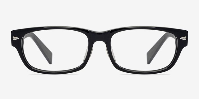 Little Cedar Black Wood-textureEyeglass Frames from EyeBuyDirect, Front View