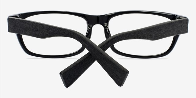 Little Cedar Black Wood-textureEyeglass Frames from EyeBuyDirect, Closed View