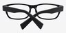 Little Cedar Black Wood-textureEyeglass Frames from EyeBuyDirect, Closed View