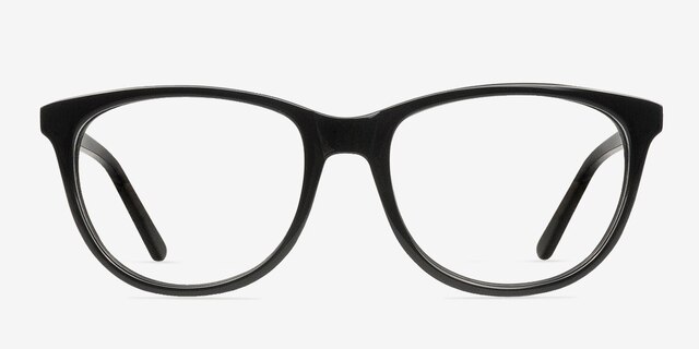 Anahi Black AcetateEyeglass Frames from EyeBuyDirect, Front View