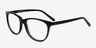 Anahi Black AcetateEyeglass Frames from EyeBuyDirect, Angle View