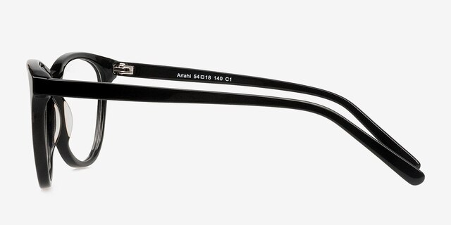 Anahi Black AcetateEyeglass Frames from EyeBuyDirect, Side View