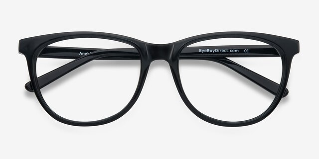 Anahi Black AcetateEyeglass Frames from EyeBuyDirect, Closed View