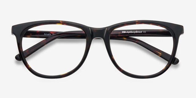 Anahi Brown & Tortoise AcétateMontures de lunettes de vue d'EyeBuyDirect, Vue Rapprochée