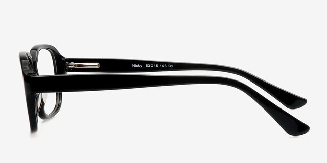 Nicky Black AcetateEyeglass Frames from EyeBuyDirect, Side View