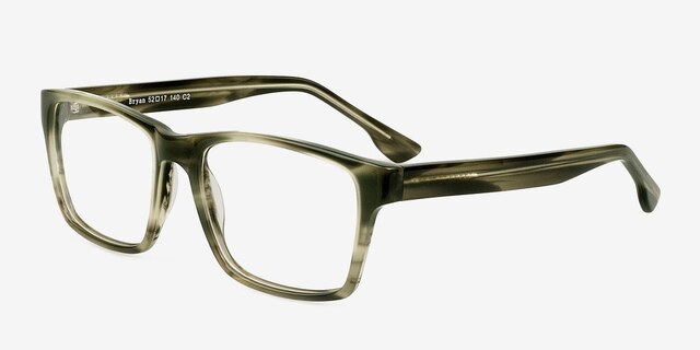 Bryan Green AcetateEyeglass Frames from EyeBuyDirect, Angle View