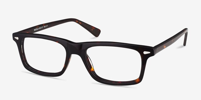 Nicola Brown & Tortoise AcetateEyeglass Frames from EyeBuyDirect, Angle View