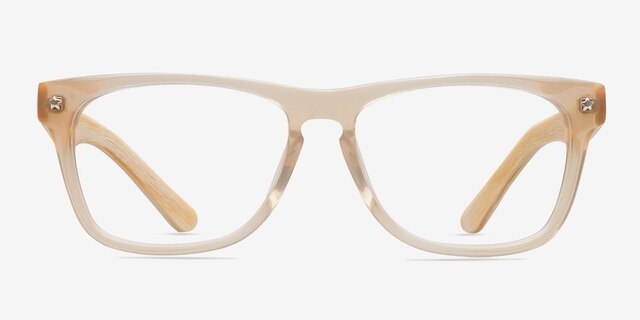 Indian Creek Brown & Clear AcetateEyeglass Frames from EyeBuyDirect, Front View