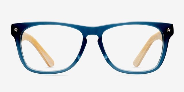 Indian Creek Blue AcetateEyeglass Frames from EyeBuyDirect, Front View