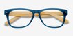 Indian Creek Blue AcetateEyeglass Frames from EyeBuyDirect, Closed View