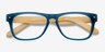Indian Creek Blue AcetateEyeglass Frames from EyeBuyDirect, Closed View