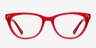 Anaya Red AcetateEyeglass Frames from EyeBuyDirect, Front View