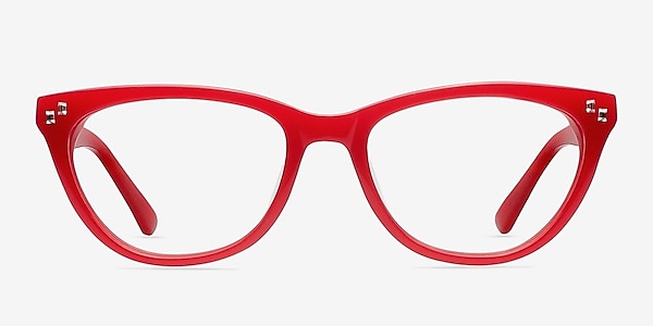 Anaya Red Acetate Eyeglass Frames