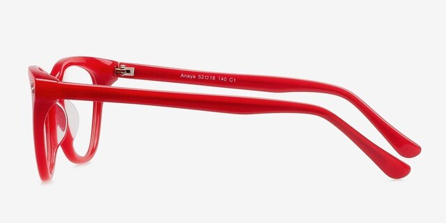 Anaya Red AcetateEyeglass Frames from EyeBuyDirect, Side View