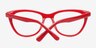 Anaya Red AcetateEyeglass Frames from EyeBuyDirect, Closed View