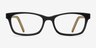 Mesquite Black & Yellow AcétateMontures de lunettes de vue d'EyeBuyDirect, Vue de Face