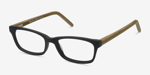 Mesquite Black & Yellow AcétateMontures de lunettes de vue d'EyeBuyDirect, Vue d'Angle