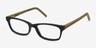 Mesquite Black & Yellow AcétateMontures de lunettes de vue d'EyeBuyDirect, Vue d'Angle
