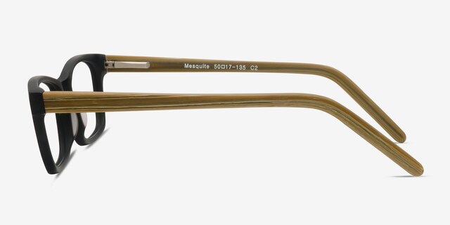 Mesquite Black & Yellow AcétateMontures de lunettes de vue d'EyeBuyDirect, Vue de Côté
