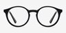 Columbia Matte Black AcétateMontures de lunettes de vue d'EyeBuyDirect, Vue de Face