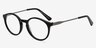 Columbia Matte Black AcétateMontures de lunettes de vue d'EyeBuyDirect, Vue d'Angle