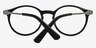Columbia Matte Black AcétateMontures de lunettes de vue d'EyeBuyDirect, Vue Rapprochée
