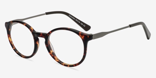 Columbia Matte & Tortoise AcetateEyeglass Frames from EyeBuyDirect, Angle View