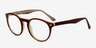 Yale Brown AcetateEyeglass Frames from EyeBuyDirect, Angle View