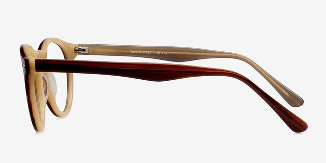 Yale Brown AcetateEyeglass Frames from EyeBuyDirect, Side View