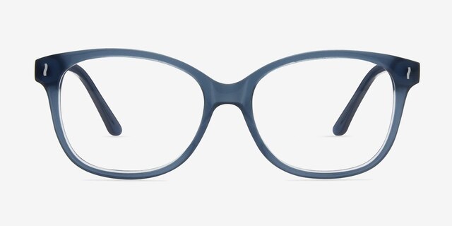 Water Lily Blue AcetateEyeglass Frames from EyeBuyDirect, Front View