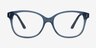 Water Lily Blue AcetateEyeglass Frames from EyeBuyDirect, Front View