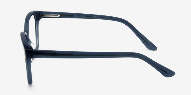 Water Lily Blue AcetateEyeglass Frames from EyeBuyDirect, Side View