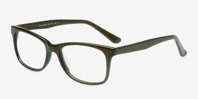 Carnelian Coffee AcetateEyeglass Frames from EyeBuyDirect, Angle View