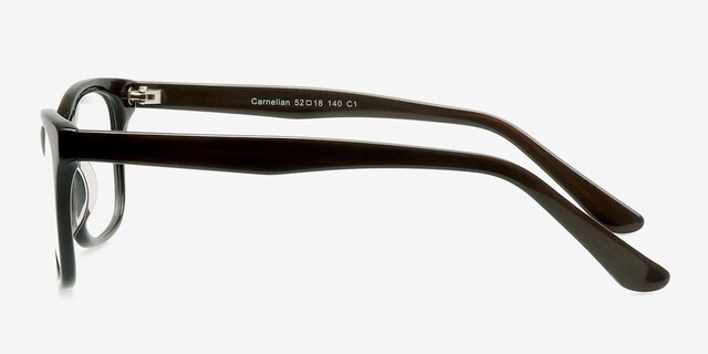 Carnelian Coffee AcetateEyeglass Frames from EyeBuyDirect, Side View
