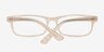 Opal Ivory & Clear AcetateEyeglass Frames from EyeBuyDirect, Closed View
