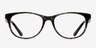 Arden Black AcetateEyeglass Frames from EyeBuyDirect, Front View