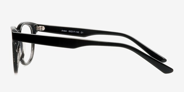 Arden Black AcetateEyeglass Frames from EyeBuyDirect, Side View